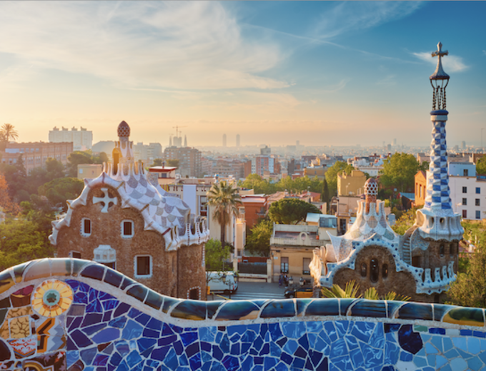 Barcelona city skyline